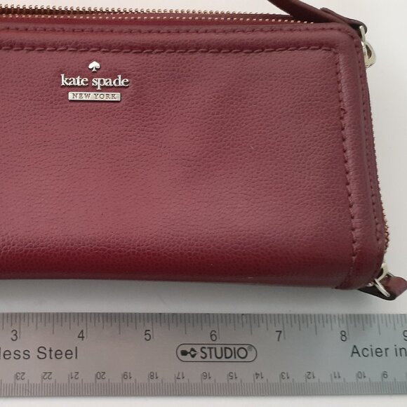 Kate Spade New York Patterson Drive Braylon Wallet Black Cherry Used See Pics - Picture 1 of 8